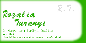 rozalia turanyi business card