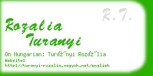 rozalia turanyi business card